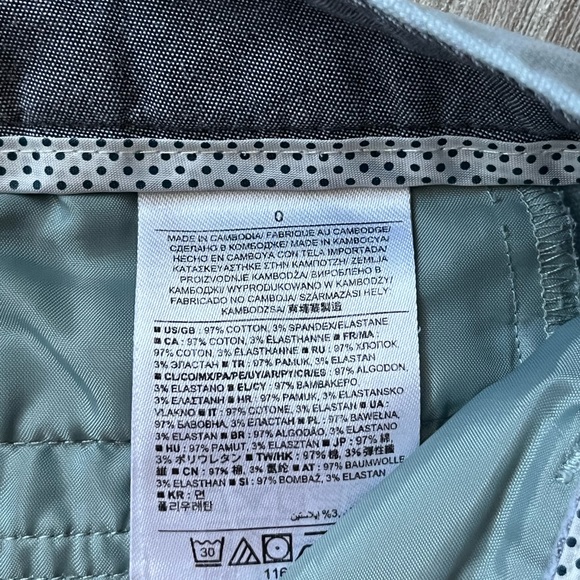 Banana Republic Hampton Fit Cropped Light Blue Khaki Pants - Picture 8 of 9